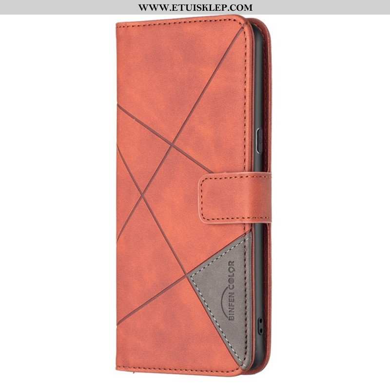 Etui Folio do Oppo Reno 7 Binfen Color Skórzana Stylizacja